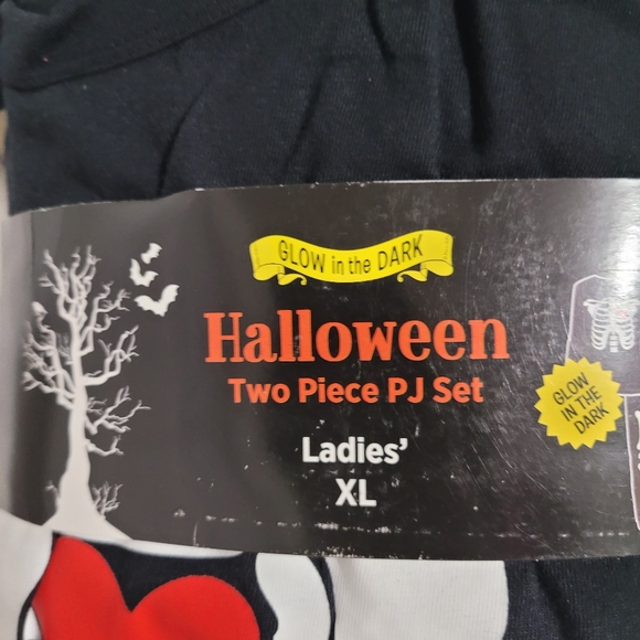 Halloween PJ Set - Glow in Dark Women Sz XL - Picture 3 of 7